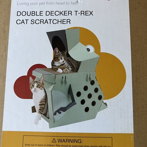 Boots And Barkley Cat Scratcher T Rex Double Decker 29"x19"x28" - Picture 3 of 8